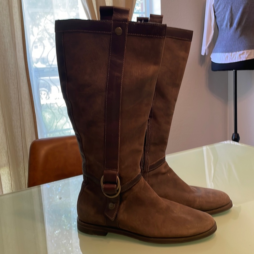 Cole Haan brown suede and leather boot